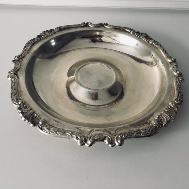 Vintage Sheridan Silver Plate Chip/ Cocktail Serving Bowl For Sale In New York - Image 6 of 6