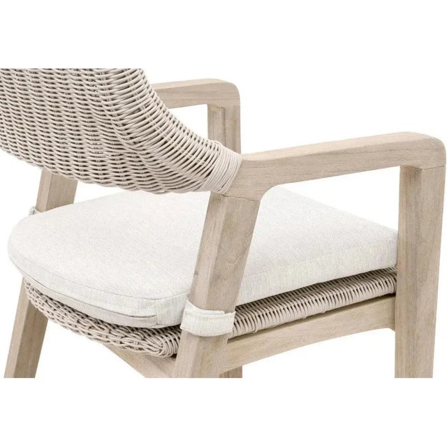 Gray Lucia Olefin Fabric Outdoor Counter Stool by Essentials for Living For Sale - Image 8 of 8