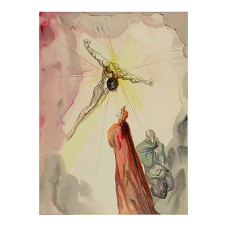 Salvador Dali Woodcut Paradise 14 Apparition of Christ For Sale
