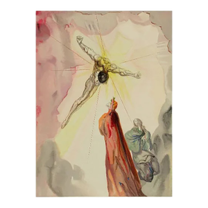 Salvador Dali Woodcut Paradise 14 Apparition of Christ