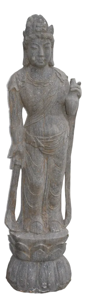 Khmer Artist, Bodhisttra Avalokiteshvara Buddha Sculpture, 18th Century, Basalt