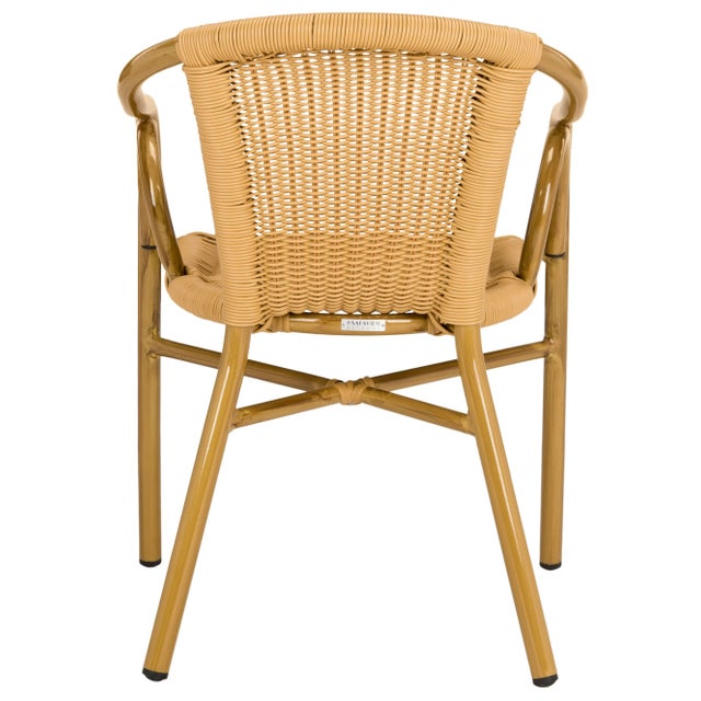 2020s Outdoor Stacking Armchair in Natural & Light Brown - a Pair For Sale - Image 5 of 10
