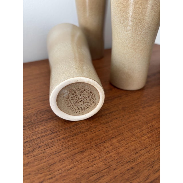 Large Vintage Minimalist Glazed Stoneware Tumblers from Niderviller, 1970s, Set of 8 For Sale - Image 4 of 9