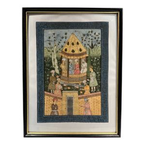 Early 20th Century Indian Mughal Painting, Framed