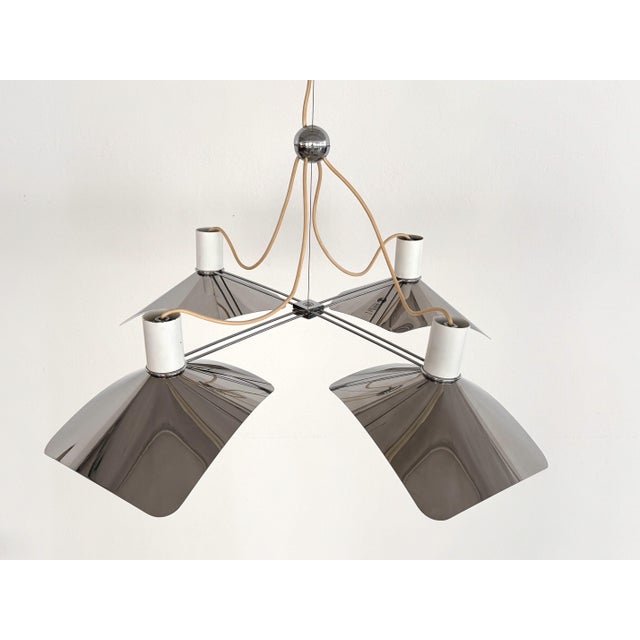 Mid-Century Modern Corolla Pendant Light in Chrome by Giovanni Grignani, Italy, 1970s For Sale - Image 14 of 18