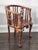 Brown Hand Carved Wood Horseshoe Armchair For Sale - Image 8 of 8