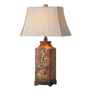Floral Tea Tin Table Lamp-New