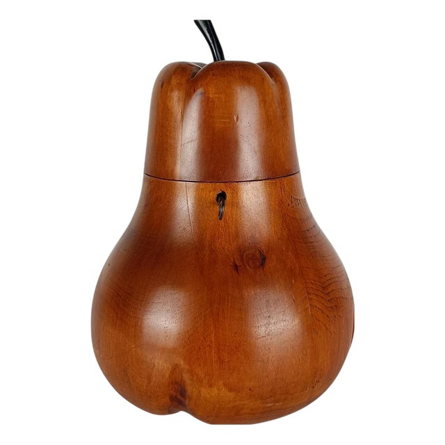 Mid-Century Fruitwood Pear Tea Caddy, 1930s For Sale
