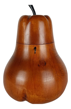 Mid-Century Fruitwood Pear Tea Caddy, 1930s