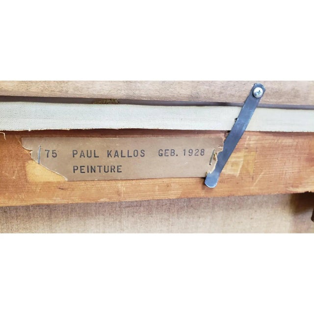 Large-Scale Abstract Expressionist Oil Painting by Paul Kallos (1928–2001) For Sale - Image 9 of 9