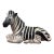 1950s Italian Mid-Century Hand-Painted Ceramic Zebra Sculpture For Sale