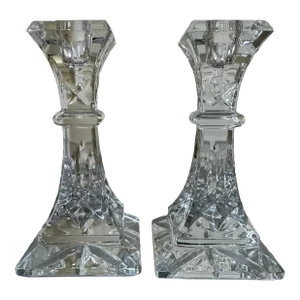 Vintage 1970’s Waterford Crystal Candlesticks - a Pair