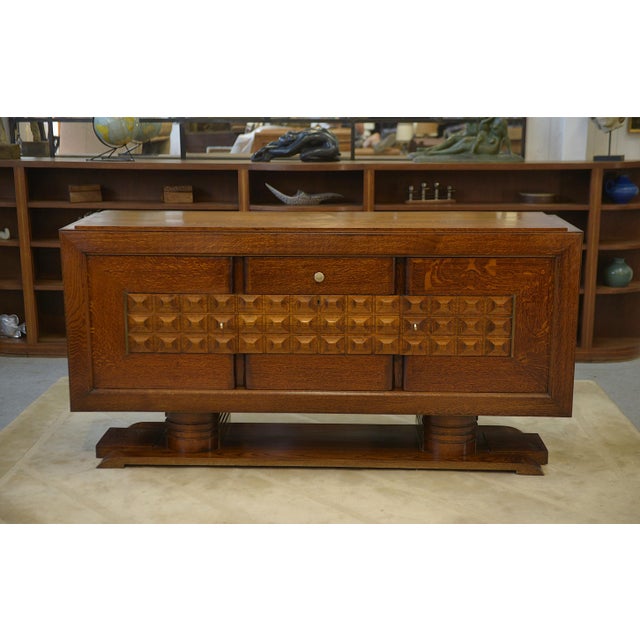 Brutalist Buffet attributed to Charles Dudouyt, 1940s For Sale - Image 4 of 11