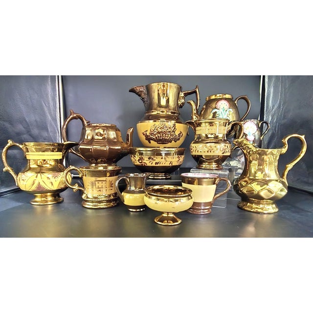 19th Century Antique English Copper Lustreware Collection- 12 Piece Set For Sale - Image 18 of 18