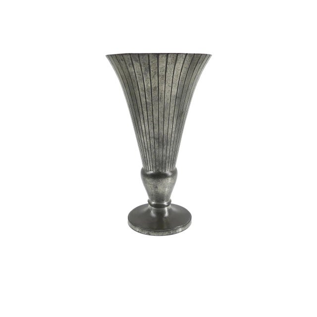 Vintage Art Deco Pewter Vase by Just Andersen, Denmark, 1930s For Sale - Image 3 of 7