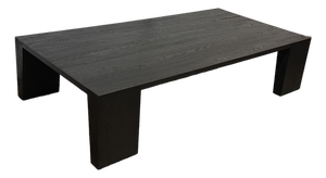 Restoration Hardware Oak Wood Coffee Table, Black