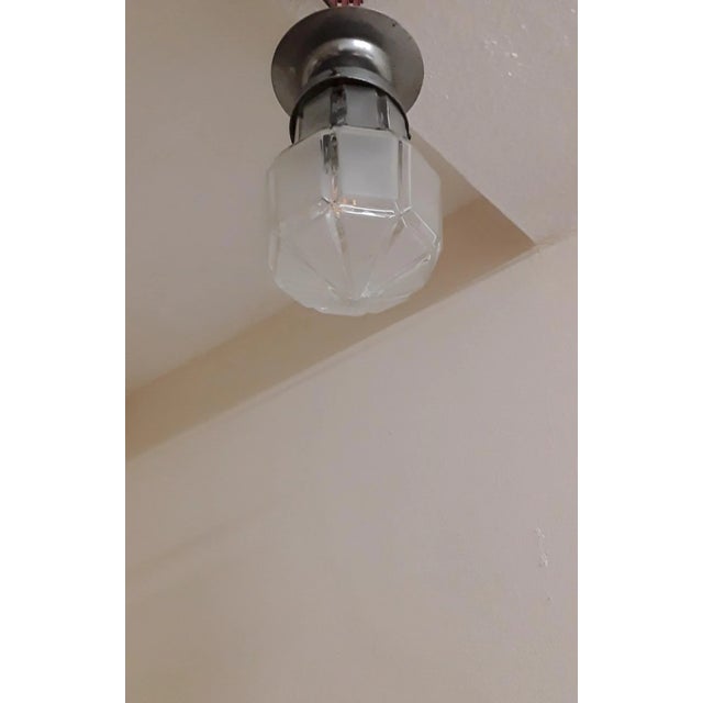 Antique German Art Nouveau Ceiling Lamp, 1900s For Sale - Image 4 of 7