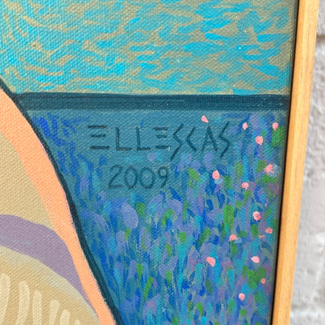 Portrait of a Man and "Mr. Chips" by Noted Illustrator Richard Ellescas For Sale - Image 4 of 7