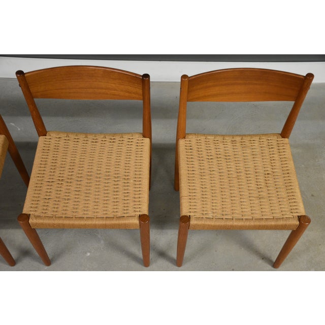Wood 1970s Danish Modern Teak Dining Chairs by Poul Volther - Set of 4 For Sale - Image 7 of 10