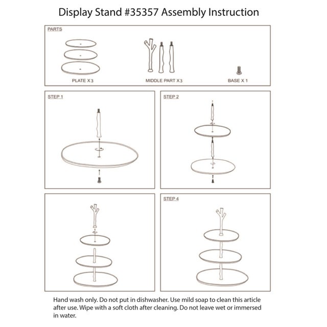 Black Zara Three Tiered Contemporary Display Stand For Sale - Image 8 of 10
