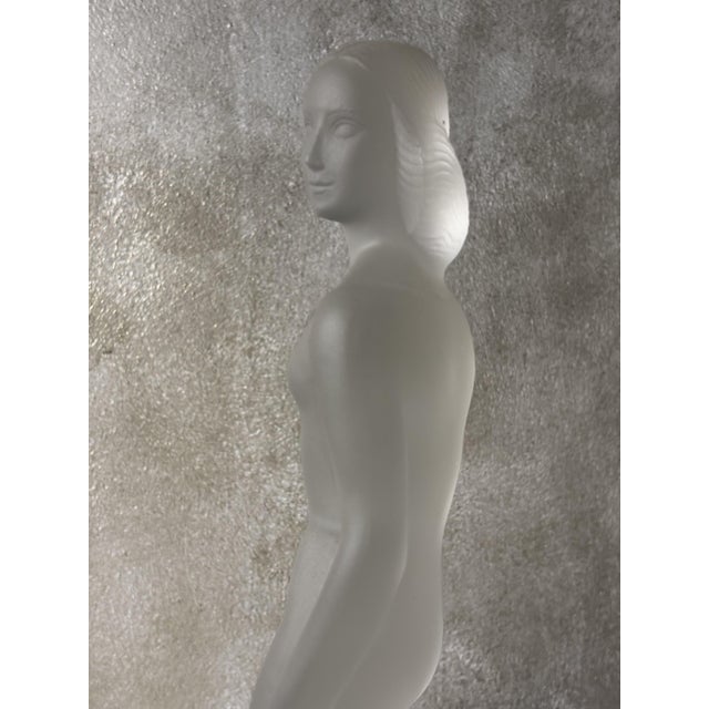 Young Woman Glass Figurine by Curt Schlevogt, Czechia, 1930s For Sale - Image 6 of 12