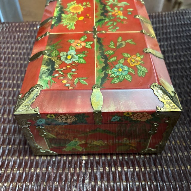 Rare Antique Korean Hwagak Jewelry Box With Velvet Carrying Case For Sale In Reno/Lake Tahoe - Image 6 of 12