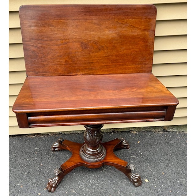 Late 19th Century Empire Style Mahogany Card or Game Table Late 19th Century For Sale - Image 5 of 13
