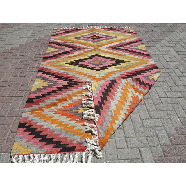Mid 20th Century Anatolian Turkish Classic Kilim Rug For Sale - Image 12 of 13
