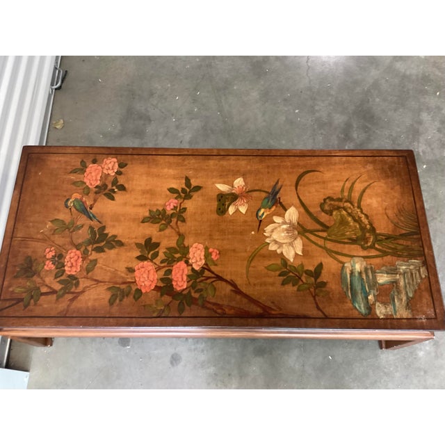 Elegant Asian Painted Coffee Table For Sale - Image 12 of 12