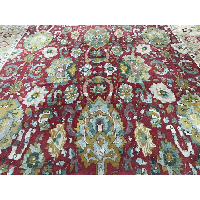 Textile Large French Agra Janus Rug, 1950s For Sale - Image 7 of 14