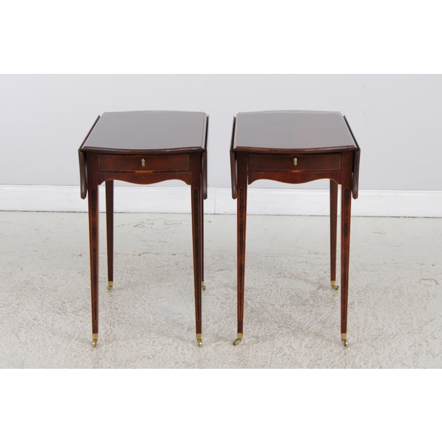 Age: Approx: 25 Years Old Details: Historic Charleston Collection Mahogany Brass Capped Feet And Casters Dovetailed Drawer...