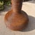 Vintage handwoven pencil reed vase in the style of Gabriella Crespi. Features a sculptural bottle silhouette with an...
