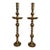 Large 39" Vintage Moroccan Brass Floor Candlesticks - A Pair For Sale
