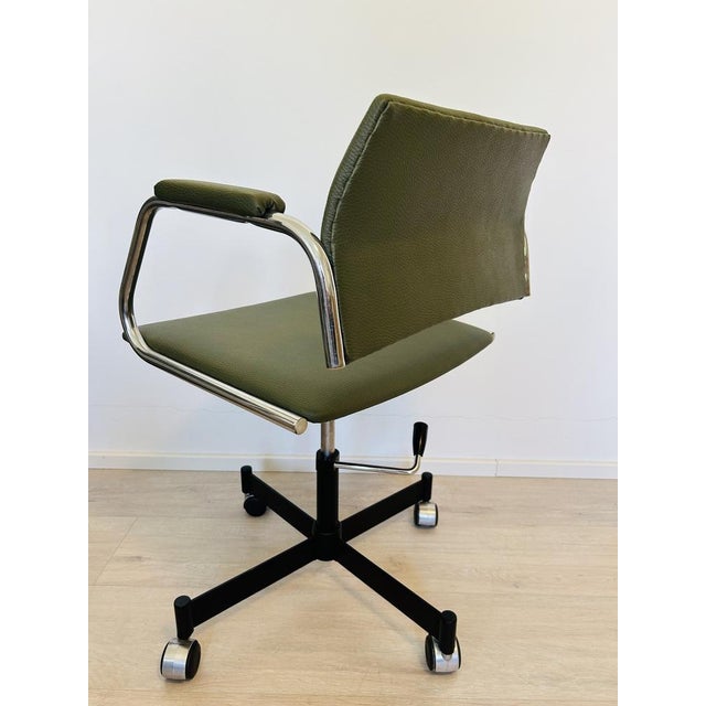 Green Vintage Olive Desk Chair from Kovona, 1976 For Sale - Image 8 of 10