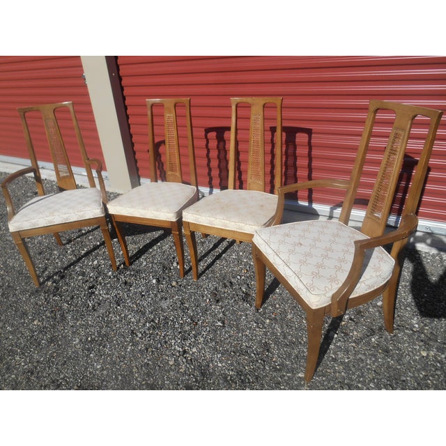 Vintage 1960s MidCentury Modern Drexel Meridian Dining Chairs Set of
