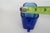 Mid 20th Century Hazel Atlas Cobalt Blue Glass Sugar Bowl and Creamer Set Chevron Pattern For Sale - Image 11 of 14