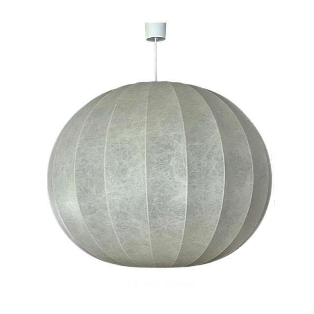 Large Vintage Cocoon Pendant Light from Goldkant Leuchten, 1960s For Sale - Image 7 of 17