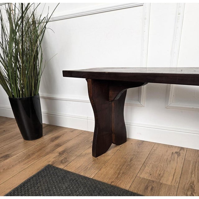 Rustic Antique Italian Wooden Bench, 1890s For Sale - Image 3 of 11
