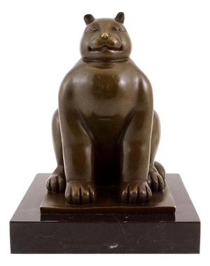 After Fernando Botero, Fat Cat, 20th Century, Bronze