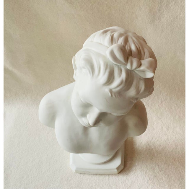 La Petite Inconnue — 19th Century French Bisque Porcelain Bust of a Child For Sale - Image 17 of 18
