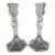 Vintage Teleflora Tulip Crystal Candlestick Holders Made in France-Set of 2 For Sale