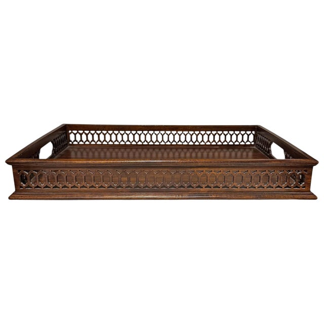 English Teakwood Tray For Sale - Image 3 of 13