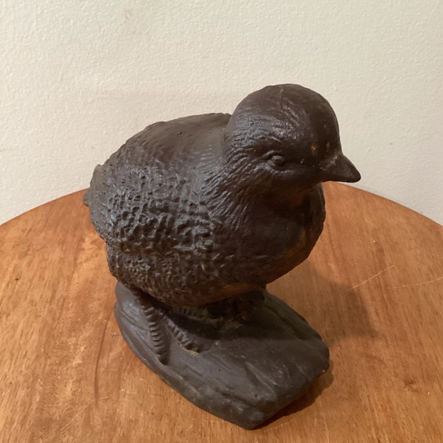 Vintage Heavy Rusted Cast Iron Quail Sculpture For Sale - Image 12 of 12