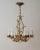 1950s 1950s Italian Metal Six Branch Enameled Flowers Chandelier For Sale - Image 5 of 5