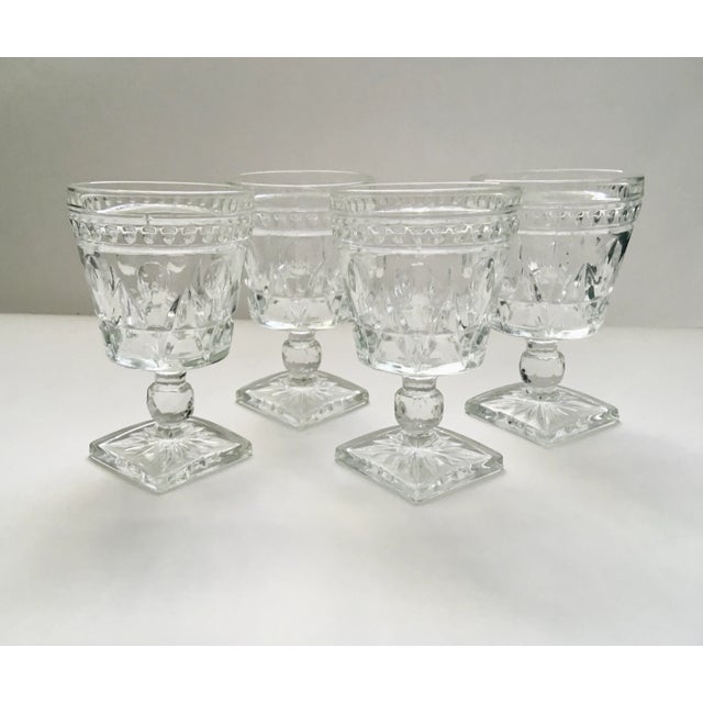 1970s Park Lane Indiana Glass Water Goblets - Set of 4 For Sale In Jacksonville, FL - Image 6 of 10