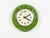 Forest Green Ceramic Kitchen Wall Clock from Weimar, 1960s For Sale - Image 8 of 8