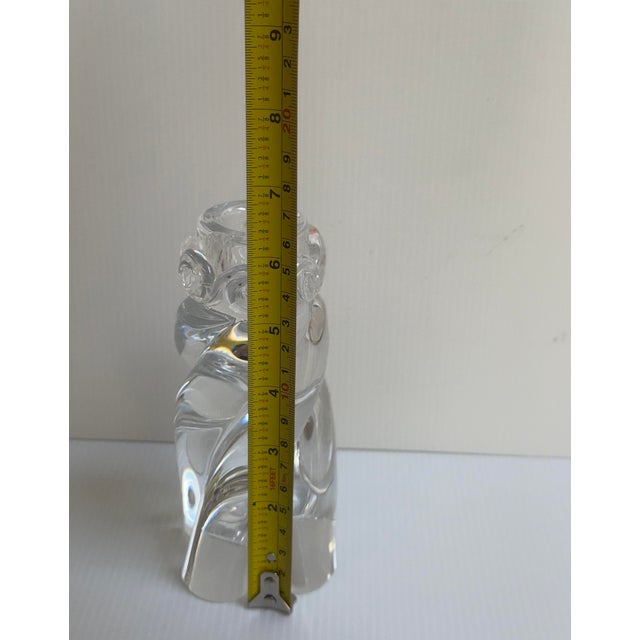 Baccarat "Aladdin" Pattern Vintage Signed 6.25"h Single Light Art Deco Candlestick Made in France For Sale In New York - Image 6 of 16