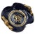 Vintage Art Deco Gilded Tray in Cobalt Blue Ceramic, Italy, 1930s For Sale - Image 6 of 6