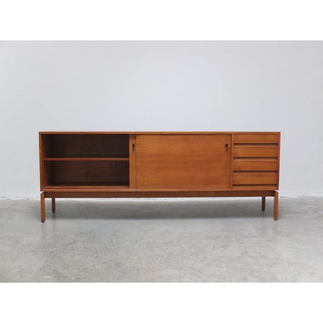 Walnut Abstracta Sideboard by Jos De Mey for Van Den Berghe-Pauvers, 1960s For Sale - Image 11 of 17