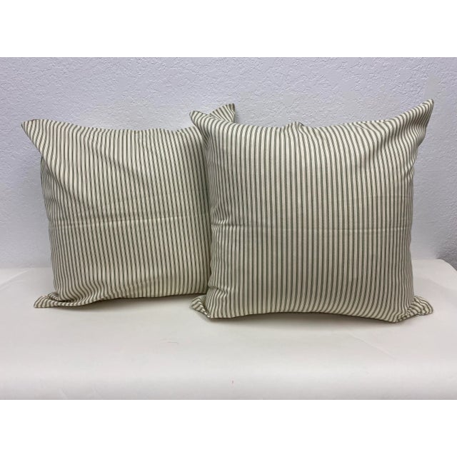 Pair of 22" Square Pillows With a Pink Hydrangea Floral Pattern - Made in Uk. For Sale In Dallas - Image 6 of 8